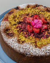 Pistachio and Raspberry Cake